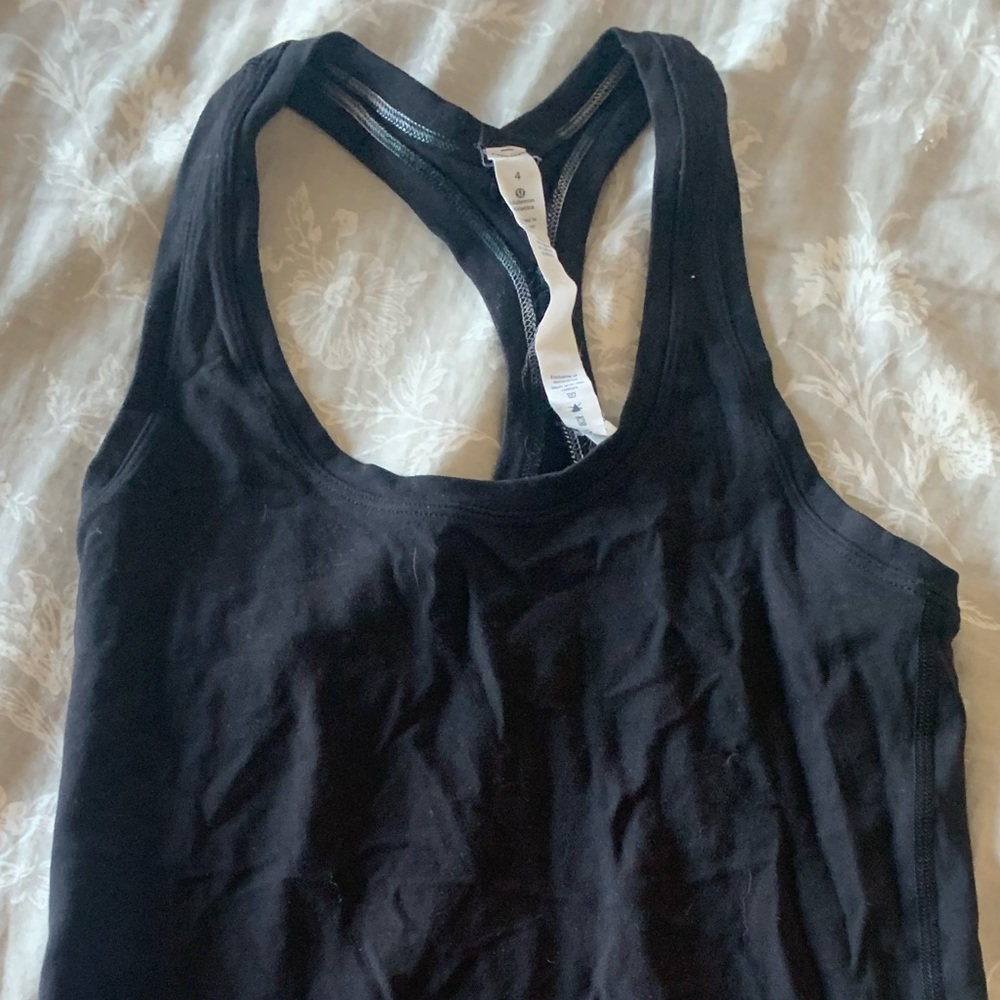 Black Lululemon racerback tank top